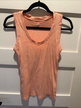 Soft Scoop-Neck Peach Tank Top